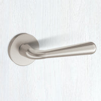 Tupai Rapido CurvaLine Adra Lever on Round Rose - Pearl Nickel