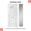 Premium Composite Front Door Set with One Side Screen - Tuscan 1 Danthrope Glass - Shown in Mouse Grey