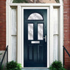 Premium Composite Front Door Set - Tuscan 3 Flair Glass - Shown in Blue