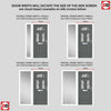 Premium Composite Front Door Set with One Side Screen - Tuscan 3 Abstract Glass - Shown in Mouse Grey