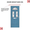 Premium Composite Front Door Set - Tuscan 3 Murano Blue Glass - Shown in Pastel Blue