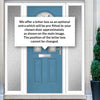 Premium Composite Front Door Set with Two Side Screens - Tuscan 3 Murano Blue Glass - Shown in Pastel Blue
