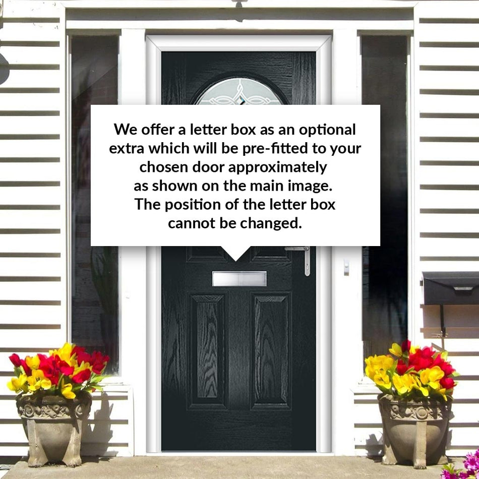 Premium Composite Front Door Set - Tuscan 1 Pusan Glass - Shown in Anthracite Grey