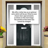 Premium Composite Entrance Door Set with Two Side Screens - Tuscan 1 Pusan Glass - Shown in Anthracite Grey