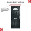 Premium Composite Entrance Door Set - Tuscan 1 Pusan Glass - Shown in Anthracite Grey