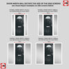 Premium Composite Entrance Door Set with Two Side Screens - Tuscan 1 Pusan Glass - Shown in Anthracite Grey