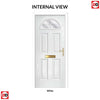 Premium Composite Front Door Set - Tuscan 1 Flair Glass - Shown in Green