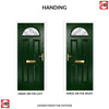 Premium Composite Front Door Set - Tuscan 1 Flair Glass - Shown in Green