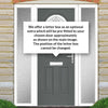 Premium Composite Front Door Set with Two Side Screens - Tuscan 1 Danthrope Glass - Shown in Mouse Grey