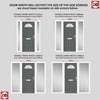 Premium Composite Front Door Set with Two Side Screens - Tuscan 1 Danthrope Glass - Shown in Mouse Grey