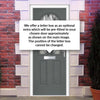 Premium Composite Front Door Set - Tuscan 3 Abstract Glass - Shown in Mouse Grey