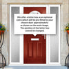 Premium Composite Front Door Set with Two Side Screens - Tuscan 1 Murano Red Glass - Shown in Red