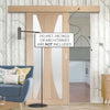 Bespoke Thruslide Surface Verona Oak Glazed - Sliding Door and Track Kit