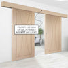 Bespoke Thruslide Surface Verona Oak Flush - Sliding Double Door and Track Kit