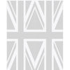 Double Glass Sliding Door - Union Jack Flag 8mm Obscure Glass - Obscure Printed Design with Elegant Track