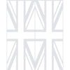 Double Glass Sliding Door - Solaris Tubular Stainless Steel Sliding Track & Union Jack Flag 8mm Obscure Glass - Clear Printed Design
