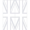 Union Jack Flag 8mm Obscure Glass - Clear Printed Design - Double Absolute Pocket Door