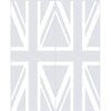 Double Glass Sliding Door - Union Jack Flag 8mm Clear Glass - Obscure Printed Design with Elegant Track