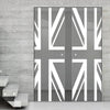 Union Jack Flag 8mm Clear Glass - Obscure Printed Design - Double Absolute Pocket Door