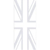 Union Jack Flag 8mm Obscure Glass - Clear Printed Design - Single Absolute Pocket Door