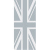 Union Jack Flag 8mm Clear Glass - Obscure Printed Design - Single Absolute Pocket Door