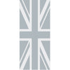 Union Jack Flag 8mm Clear Glass - Obscure Printed Design - Single Absolute Pocket Door