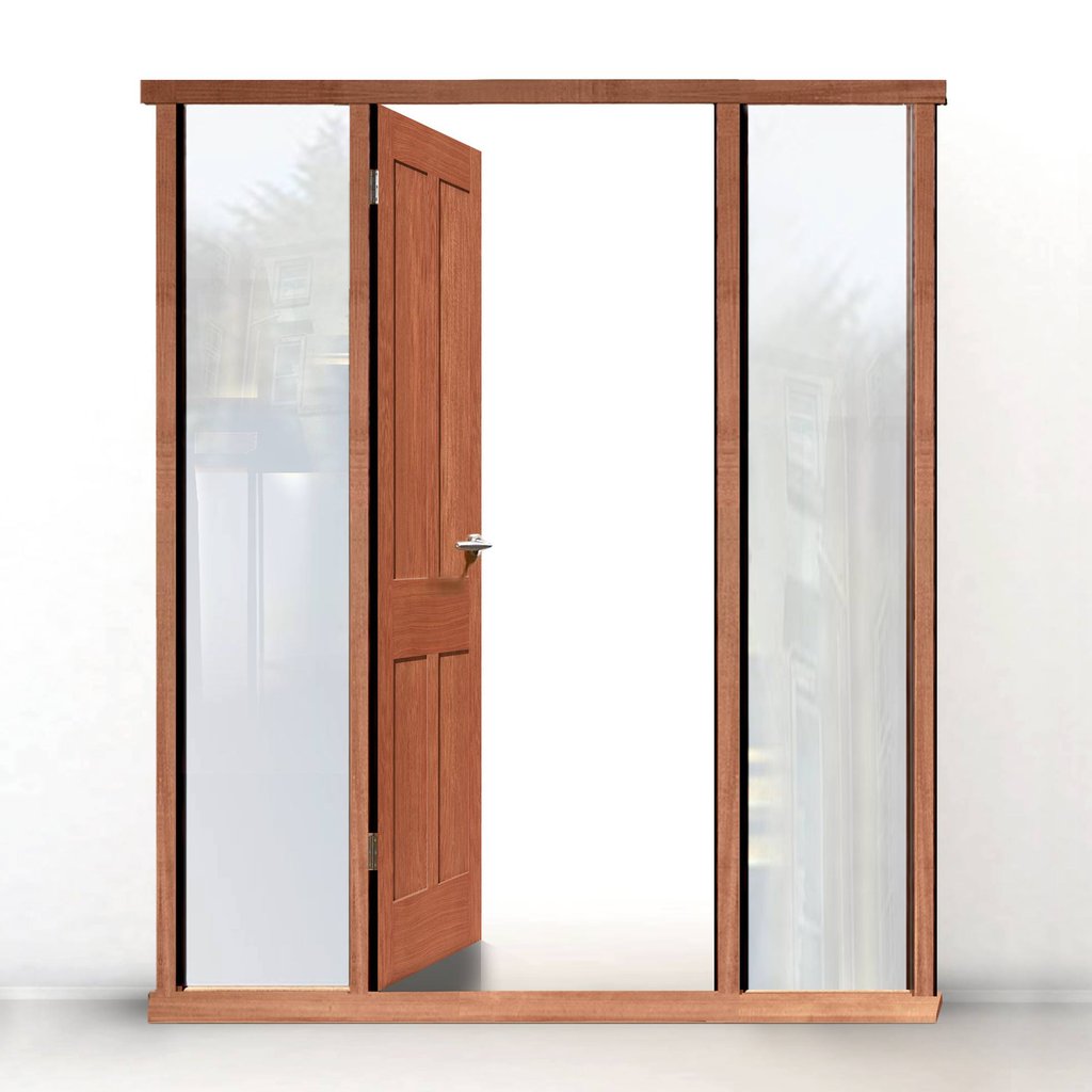 External LPD Universal Hardwood Door Frame - Shown with Twin Side Apertures