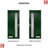 Cottage Style Uracco 1 Composite Front Door Set with Hnd Ice Edge Glass - Shown in Green