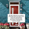 Cottage Style Uracco 1 Composite Front Door Set with Hnd Linear Glass - Shown in Red