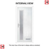 Cottage Style Uracco 1 Composite Front Door Set with Hnd Linear Glass - Shown in Red