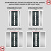 Cottage Style Uracco 1 Composite Front Door Set with Double Side Screen - Central Tahoe Blue Glass - Shown in Anthracite Grey