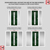 Cottage Style Uracco 1 Composite Front Door Set with Double Side Screen - Central Tahoe Green Glass - Shown in Green
