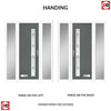 Cottage Style Uracco 1 Composite Front Door Set with Double Side Screen - Hnd Ellie Glass - Shown in Mouse Grey