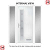 Cottage Style Uracco 1 Composite Front Door Set with Double Side Screen - Hnd Ellie Glass - Shown in Mouse Grey