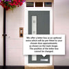 Cottage Style Uracco 1 Composite Front Door Set with Hnd Ellie Glass - Shown in Mouse Grey