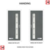 Cottage Style Uracco 1 Composite Front Door Set with Hnd Ellie Glass - Shown in Mouse Grey