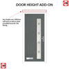 Cottage Style Uracco 1 Composite Front Door Set with Hnd Ellie Glass - Shown in Mouse Grey