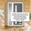 Cottage Style Uracco 1 Composite Front Door Set with Single Side Screen - Hnd Ellie Glass - Shown in Mouse Grey