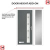 Cottage Style Uracco 1 Composite Front Door Set with Single Side Screen - Hnd Ellie Glass - Shown in Mouse Grey