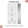 Cottage Style Uracco 1 Composite Front Door Set with Single Side Screen - Central Tahoe Black Glass - Shown in Mouse Grey