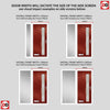 Cottage Style Uracco 1 Composite Front Door Set with Single Side Screen - Hnd Linear Glass - Shown in Red