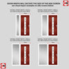 Cottage Style Uracco 1 Composite Front Door Set with Single Side Screen - Central Tahoe Red Glass - Shown in Red