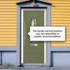 Tortola 1 Urban Style Composite Front Door Set with Matrix Glass - Shown in Reed Green