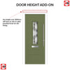 Tortola 1 Urban Style Composite Front Door Set with Matrix Glass - Shown in Reed Green