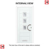 Aruba 3 Urban Style Composite Front Door Set with Central Roma Glass - Shown in Green