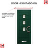 Aruba 3 Urban Style Composite Front Door Set with Central Roma Glass - Shown in Green