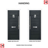 Aruba 1 Urban Style Composite Front Door Set with Abstract Glass - Shown in Anthracite Grey