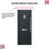 Aruba 1 Urban Style Composite Front Door Set with Abstract Glass - Shown in Anthracite Grey
