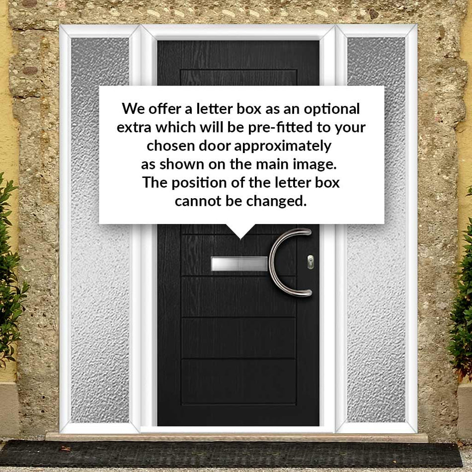 Solid Urban Style Composite Front Door Set with Double Side Screen - Shown in Black
