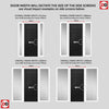 Solid Urban Style Composite Front Door Set with Double Side Screen - Shown in Black